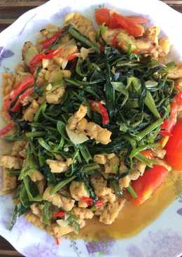 Tumis Kangkung Tempe