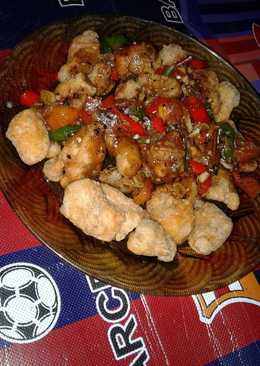 Ayam goreng tepung saus lada hitam