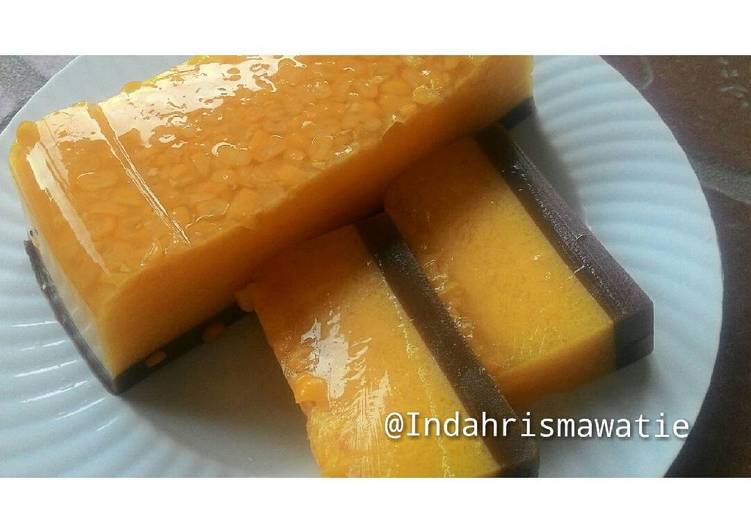 resep Agar - Agar Jagung Lapis Coklat