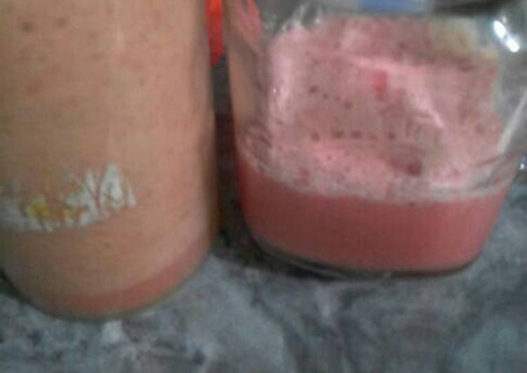 resep makanan Pinky ??strawberry?? juice