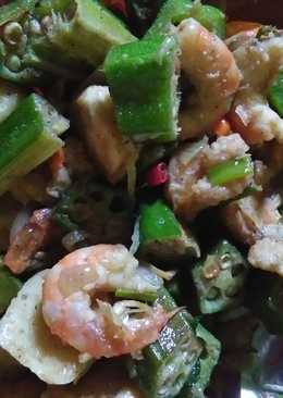 Tumis Okra Udang