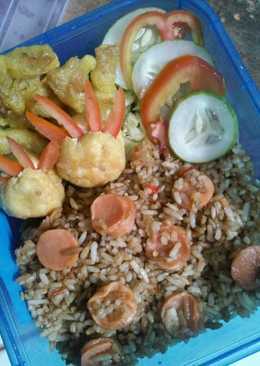 Nasi Goreng with Tahu bulat dan Jamur Crispy