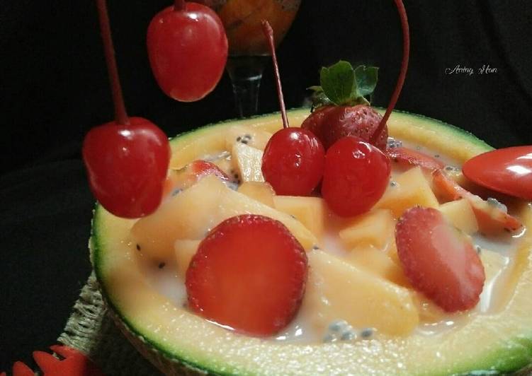 resep lengkap untuk Es buah MELON.. #pr_esbuah