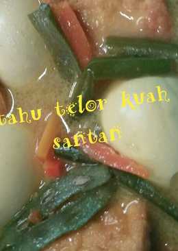 Tahu telur kuah santan