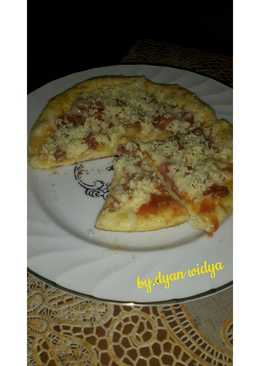 Pizza teflon empuk enak renyah