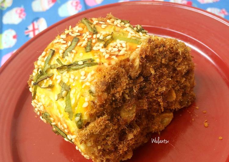 resep Beef Floss Rolling Bun/roti gulung abon