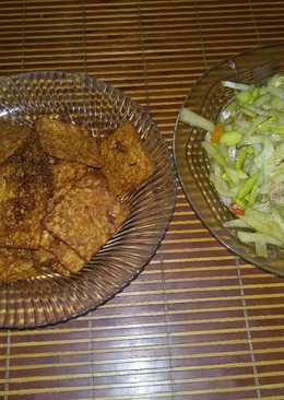 Tumis labu siam + tempe goreng andalan paket hemat