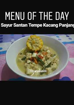 Sayur Santan campur Tempe Kacang Panjang Enak