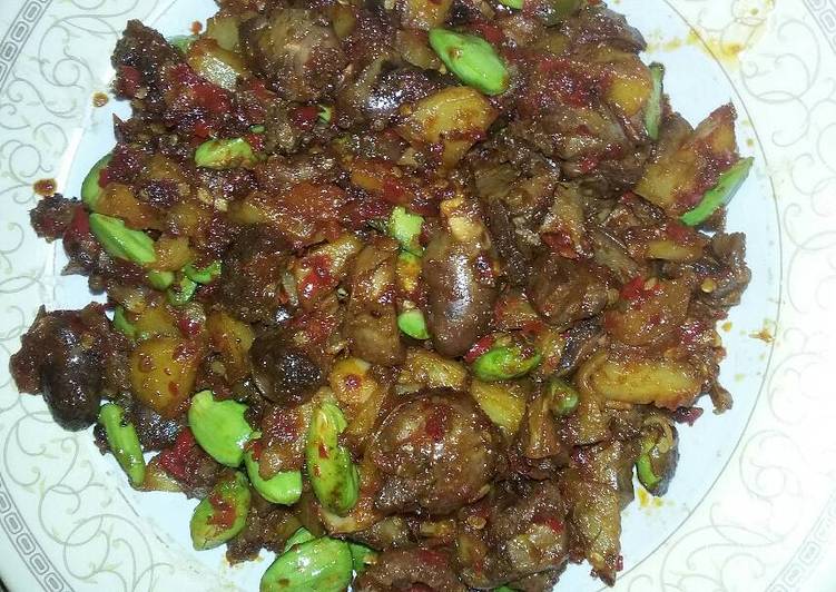 resep Sambal goreng kentang,ati ampela tambah petae