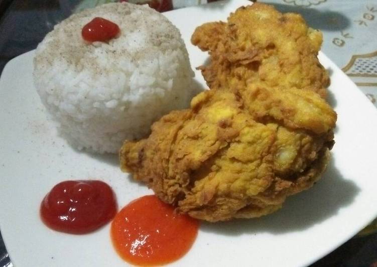 resep masakan Ayam Kentucky Renyah diluar Lembut didalam