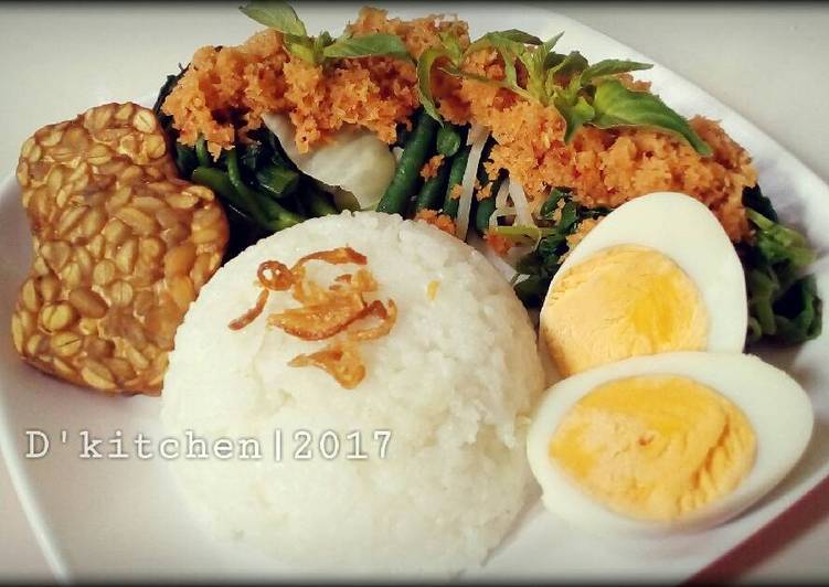 gambar untuk resep makanan Sego Gudangan a.k.a Nasi Urap