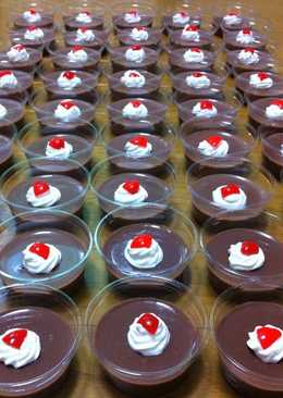 Puding puyo coklat