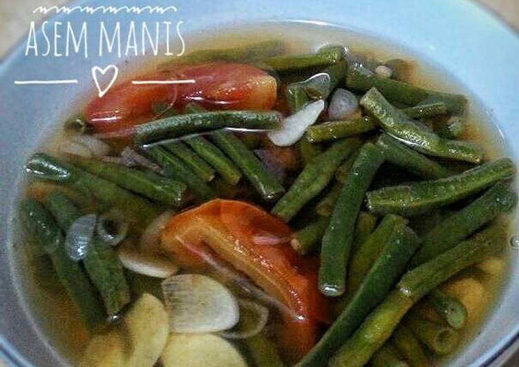 gambar untuk resep Sayur kacang panjang asem manis