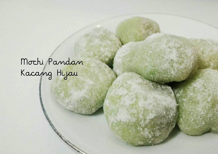 gambar untuk resep makanan Mochi Pandan Isi Kacang Hijau