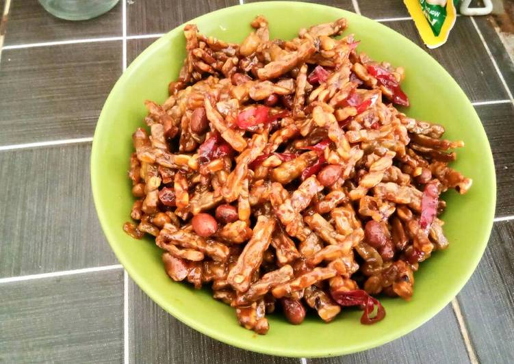 resep Kering Tempe pedes manis