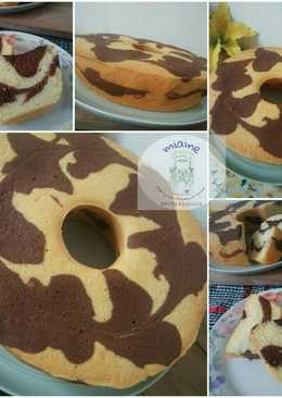 Marmer/ zebra cake putih telur