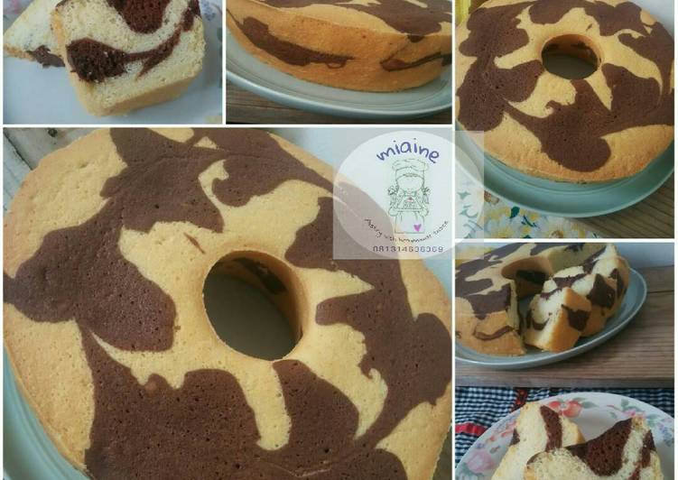 cara membuat Marmer/ zebra cake putih telur