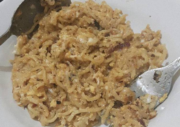 resep lengkap untuk Indomie goreng keju susu mayonaise