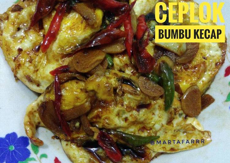 resep makanan Telur ceplok bumbu kecap