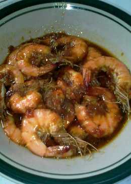 Udang masak asem manis pedas