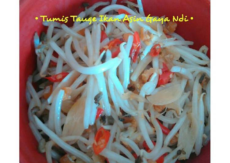 resep makanan Tumis Tauge Ikan Asin Gaya Ndi