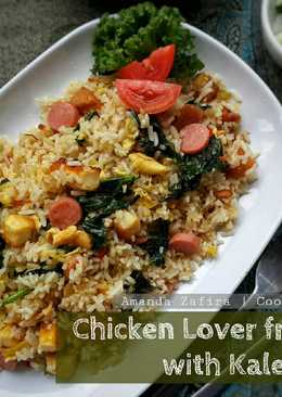 Chicken lover fried rice with kale