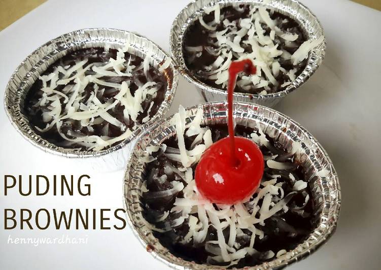 resep PUDING BROWNIES tanpa roti tawar