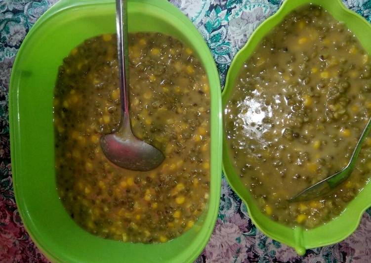 resep Bubur kacang hijau + jagung