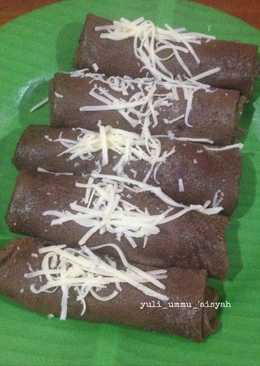 Dadar Gulung Isi Pisang Coklat