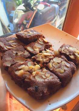 Brownies kukus almond extra lembut
