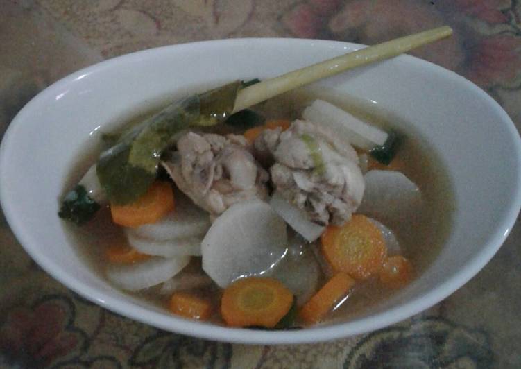 cara membuat Soto Lobak Ayam