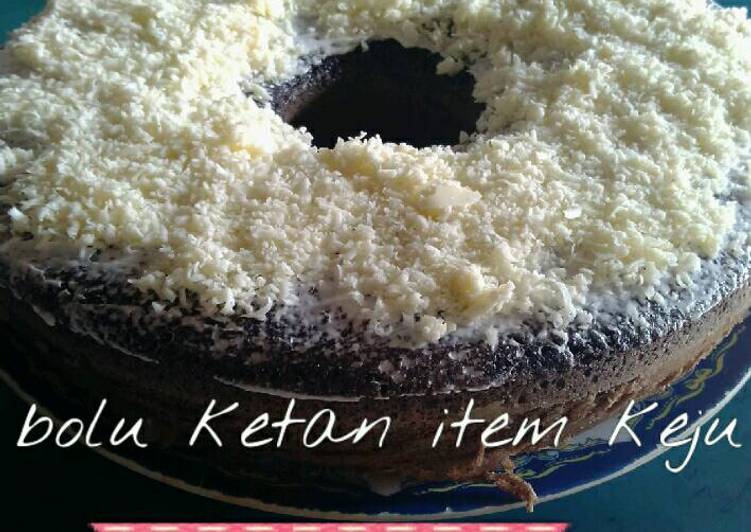 resep lengkap untuk Bolu ketan item panggang