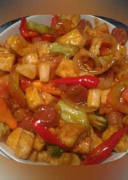 Tahu Sosis Brokoli Saus Asam Manis
