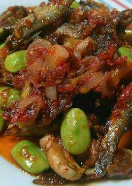 Sambel mercon ikan asin lundu & pete