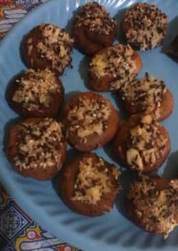 Donat imut ubi ungu keju coklat wijen