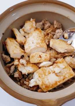 Tahu dengan babi cincang