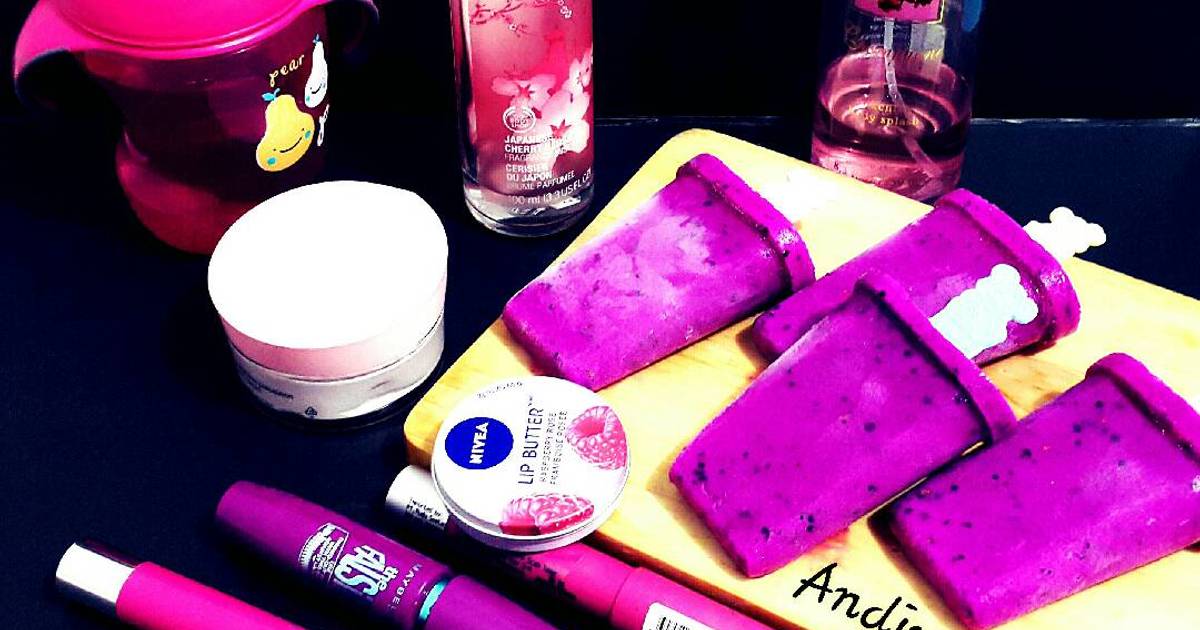 Resep Dragon Fruit and Yoghurt Popsicle (my favorite colour)