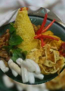 Tumpeng mini gurih lezat simple
