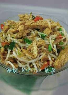 Dadar telur cah tauge