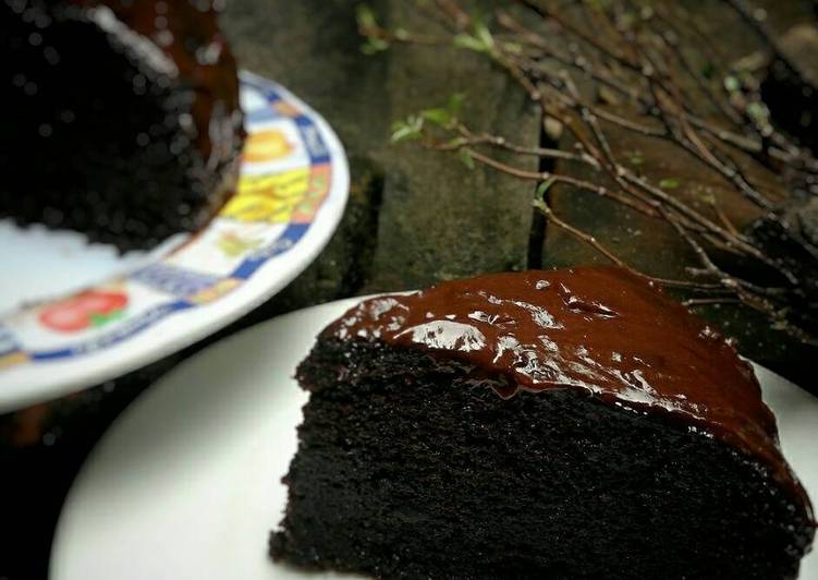 gambar untuk cara membuat Steamed Chocolate Cake Moist No Oven