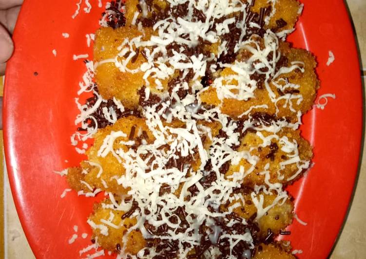 bahan dan cara membuat Pisang crispy ekonomis