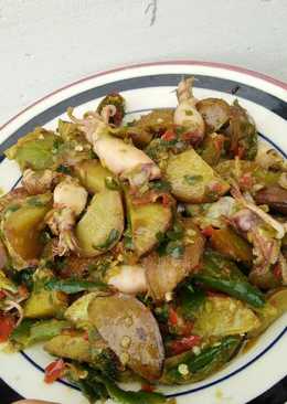 Jengkol cumi sambal mercon