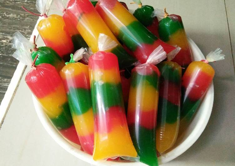 gambar untuk resep makanan Es lilin rainbow