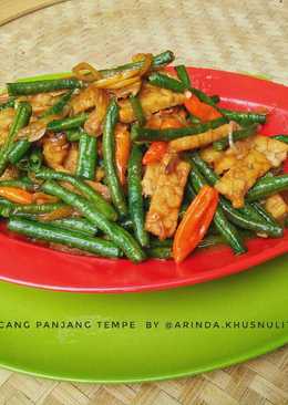 Tumis Kacang Panjang Tempe