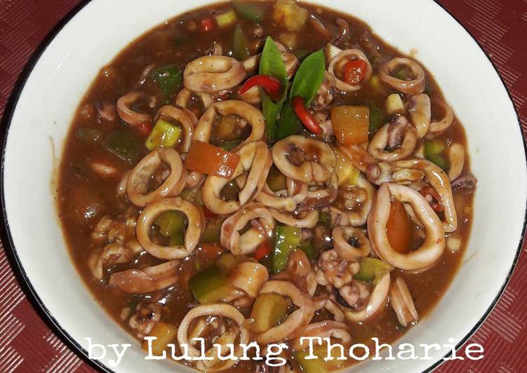 Resep Cumi Asem Manis Pedas a la PawonLulung Oleh Lulung Thyo Thoharie