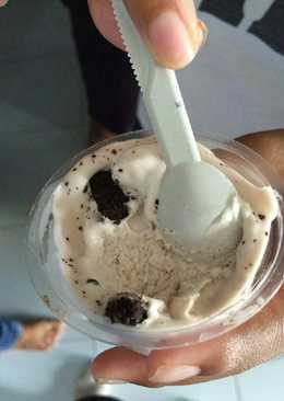 Es krim homemade rasa Milo oreo sederhana