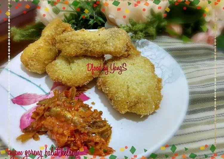 bahan dan cara membuat ??Ayam goreng balut kelapa keto (konsol up)