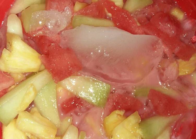 resep lengkap untuk Es Buah 3 Menit cc & Selvi