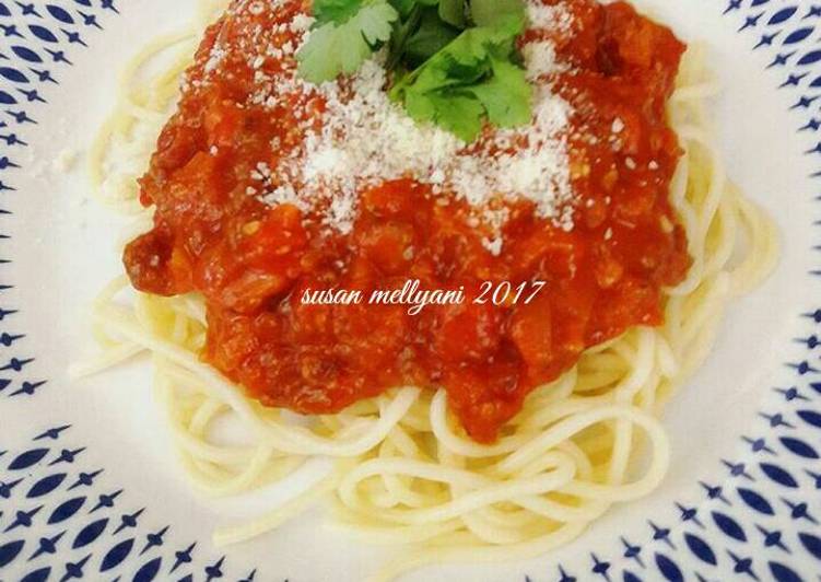 resep makanan Spagetti bolognese