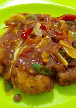 Fillet ikan goreng siram tauco saus tomat